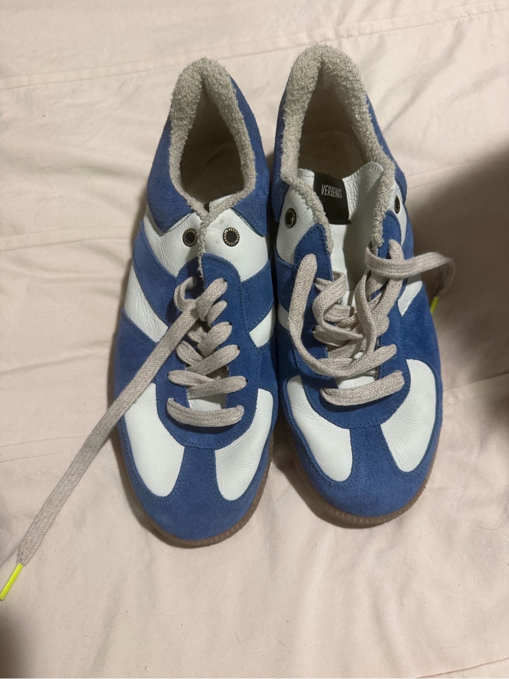 Verbenas Blue and White Suede Athletic Sneakers